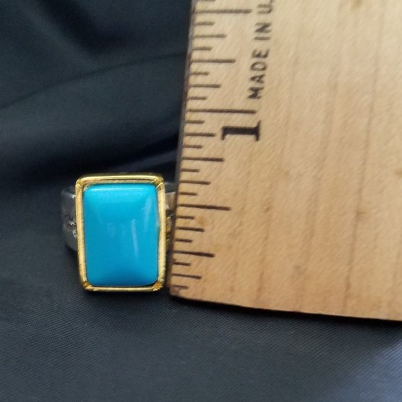 .925 Turquoise Look Ring - Picture 3 of 4